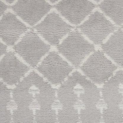 5' X 7' Ivory And Blue Geometric Area Rug