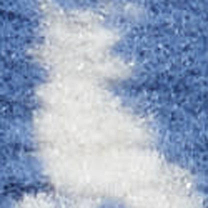 5' X 7' Blue And Ivory Floral Vines Distressed Area Rug