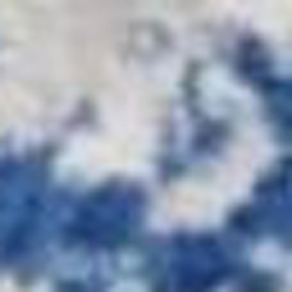 6' X 9' Ivory And Blue Ombre Distressed Area Rug