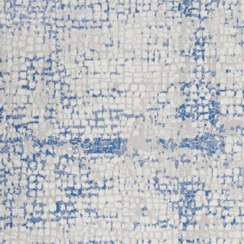 4' X 6' Blue And Gray Geometric Area Rug