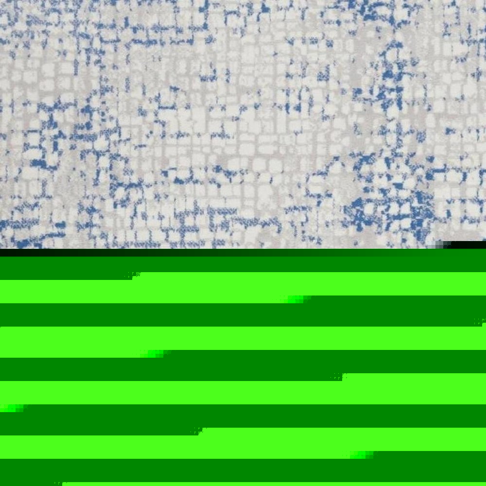6' X 9' Blue And Gray Geometric Area Rug