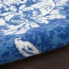 6' X 9' Navy Blue Floral Dhurrie Area Rug