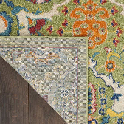 4' X 6' Blue And White Striped Distressed Area Rug