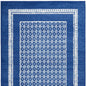 4' X 6' Blue And White Geometric Area Rug