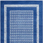 4' X 6' Blue And White Geometric Area Rug
