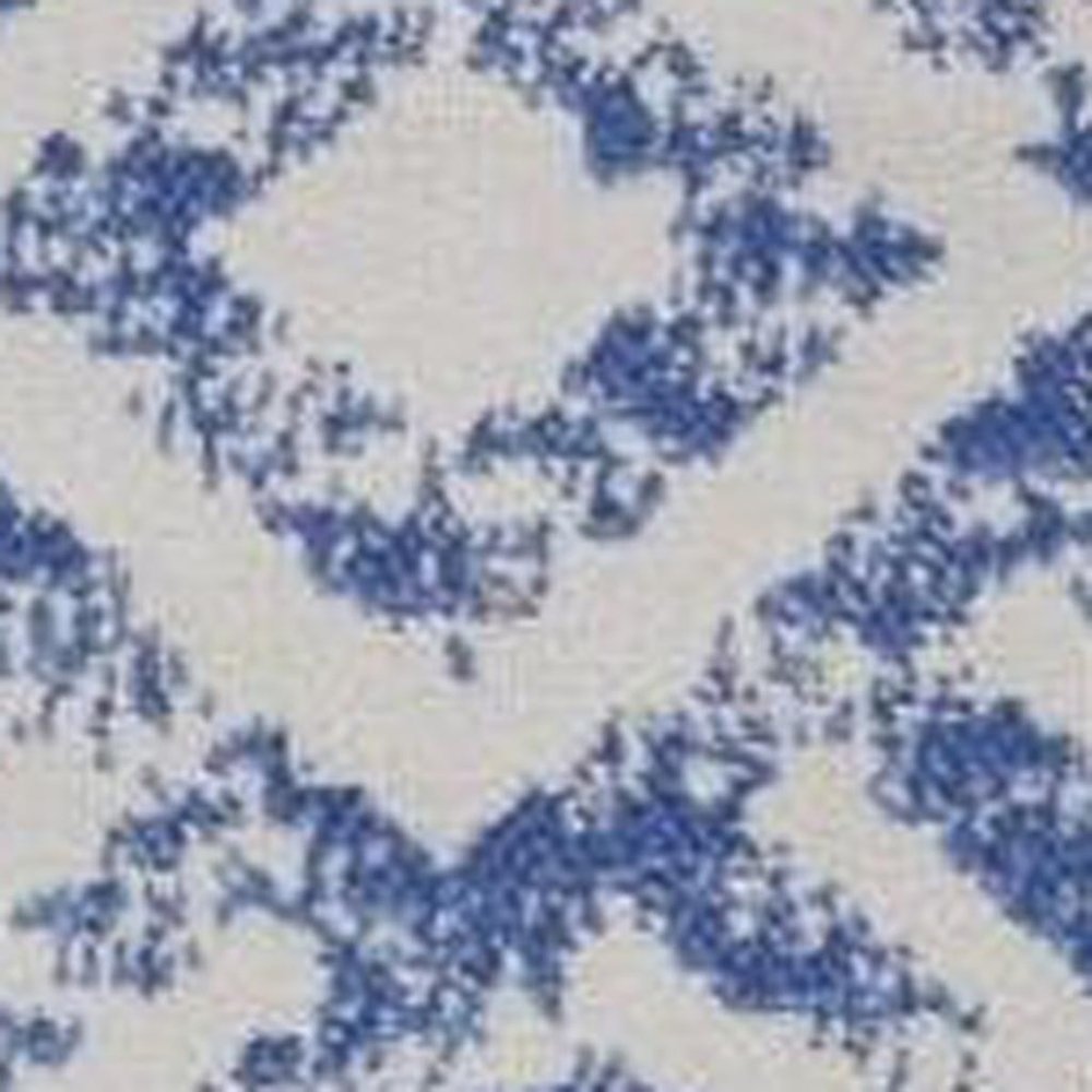 5' X 7' Blue And Gray Geometric Area Rug