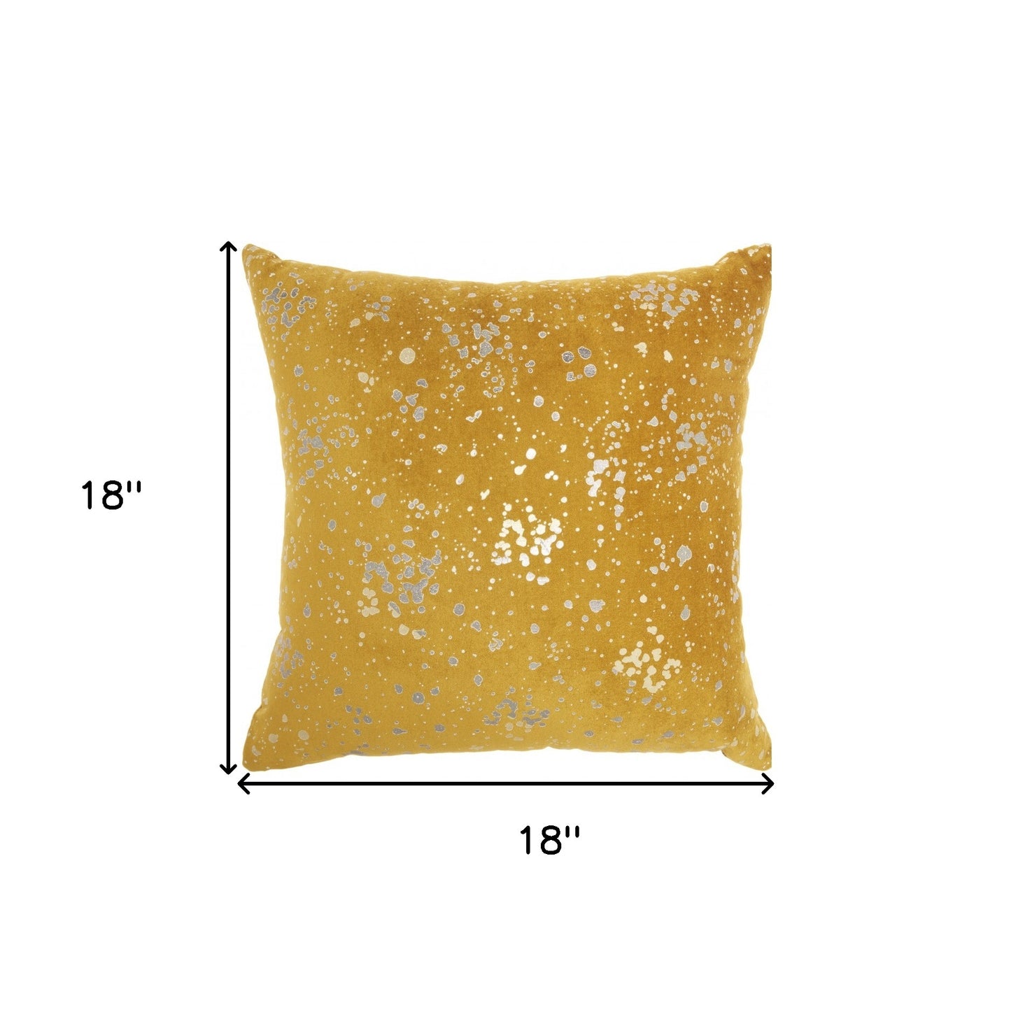 Mustard And Silver Throw Pillow