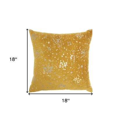 Mustard And Silver Throw Pillow