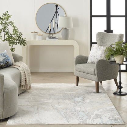 Blue Abstract Lumbar Pillow