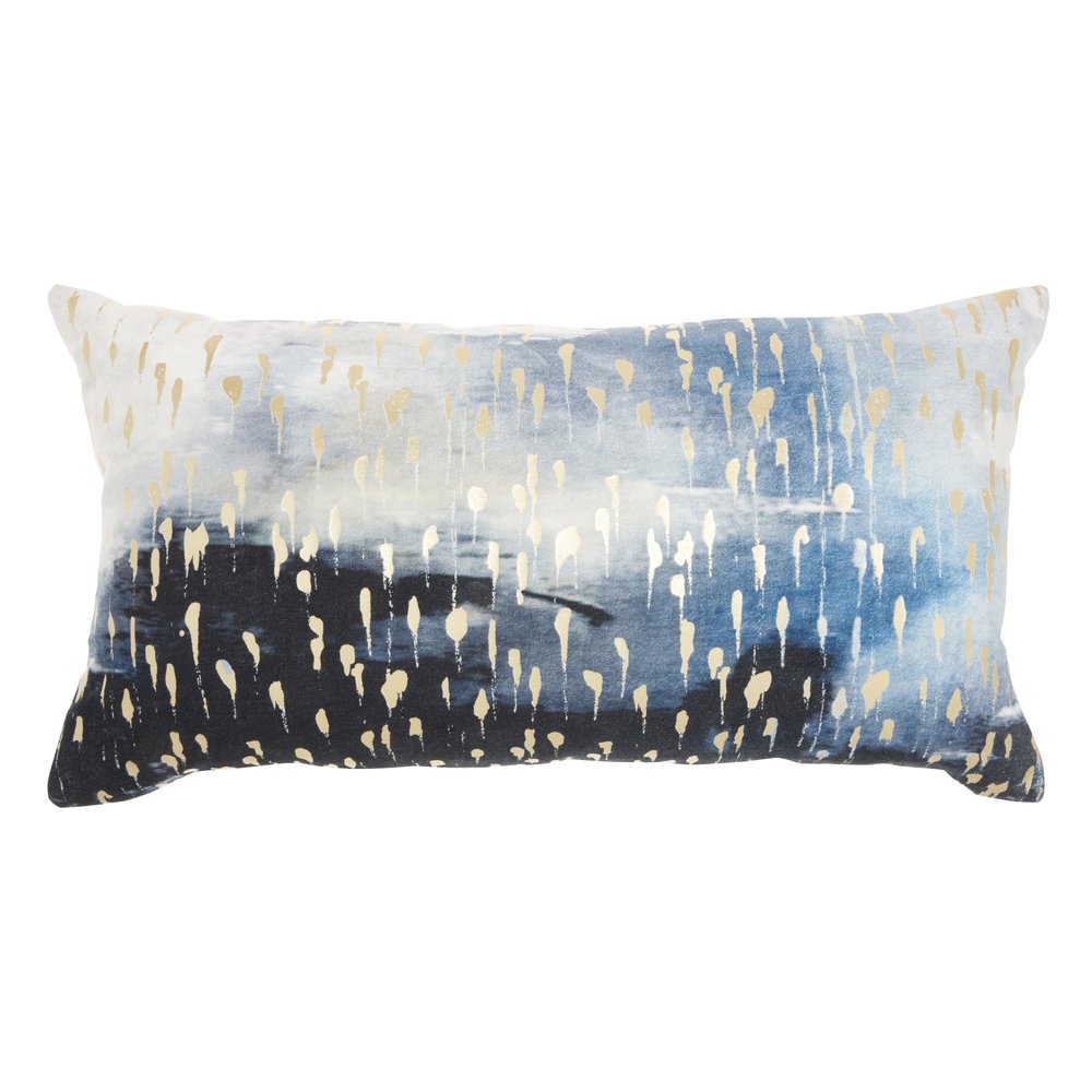 Blue Abstract Lumbar Pillow
