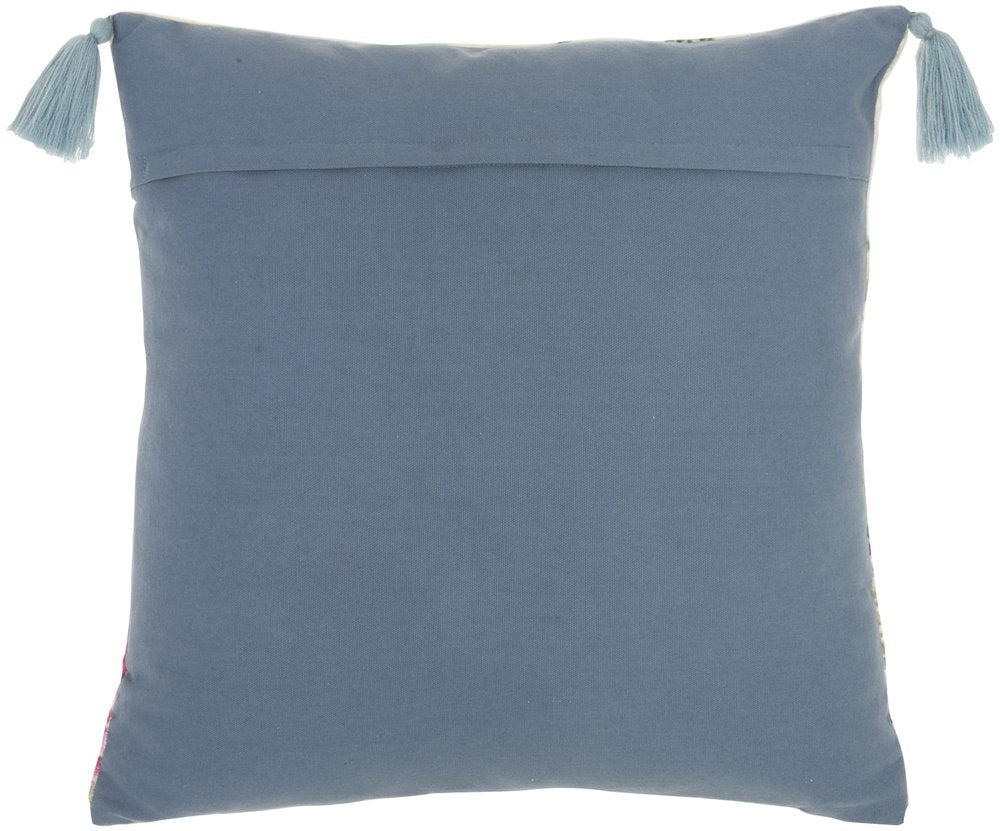 18" Orange White and Green Cotton