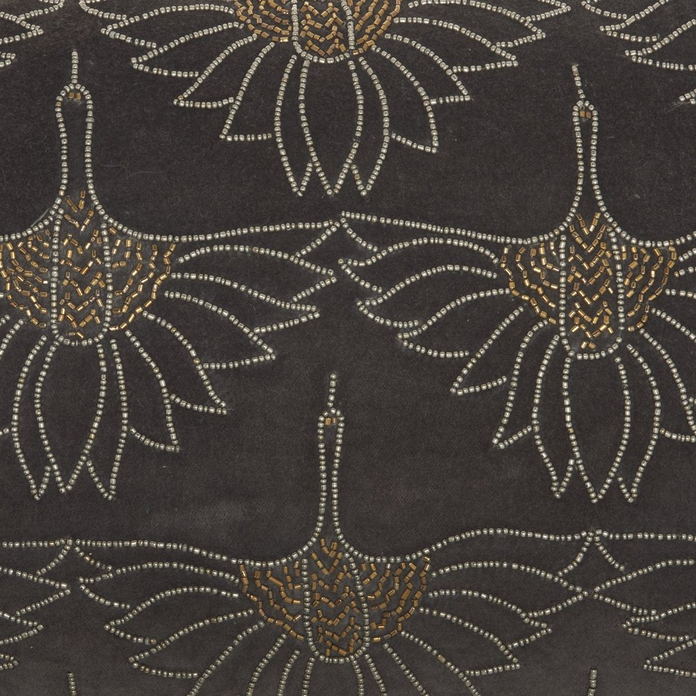 Brilliant Dark Grey Lumbar Pillow