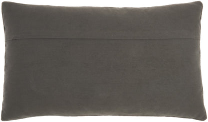 Brilliant Dark Grey Lumbar Pillow
