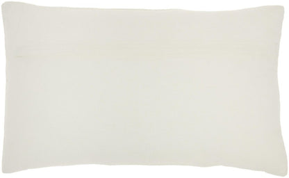 12" X 20" Ivory Cotton Throw Pillow