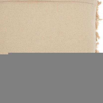 Soft Beige Shag Accent Pillow