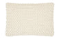 Off White Knotted Detail Lumbar Pillow