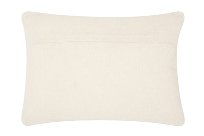 Off White Knotted Detail Lumbar Pillow