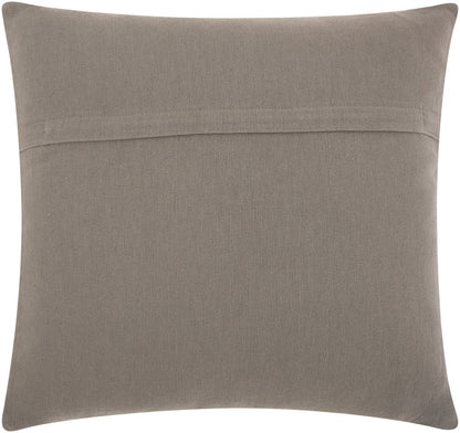 20" Light Gray Cotton Blend Curly Loops Throw Pillow