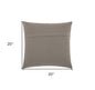 20" Light Gray Cotton Blend Curly Loops Throw Pillow