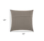 20" Light Gray Cotton Blend Curly Loops Throw Pillow