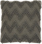 Dark Gray Chevron Detail Throw Pillow