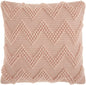 Boho Mauve Rose Textural Chevron Throw Pillow