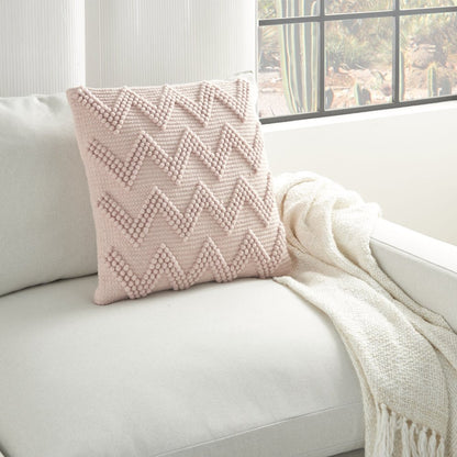 Boho Mauve Rose Textural Chevron Throw Pillow