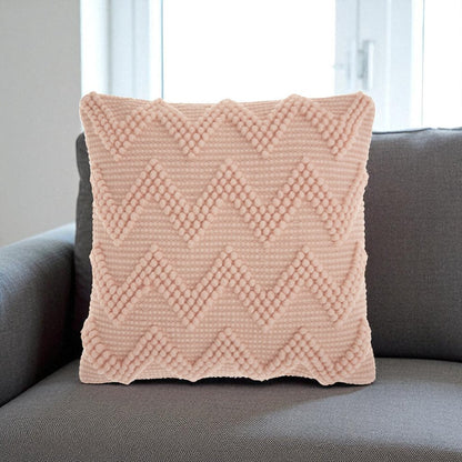Boho Mauve Rose Textural Chevron Throw Pillow