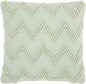 Boho Seafoam Green Textural Chevron Throw Pillow