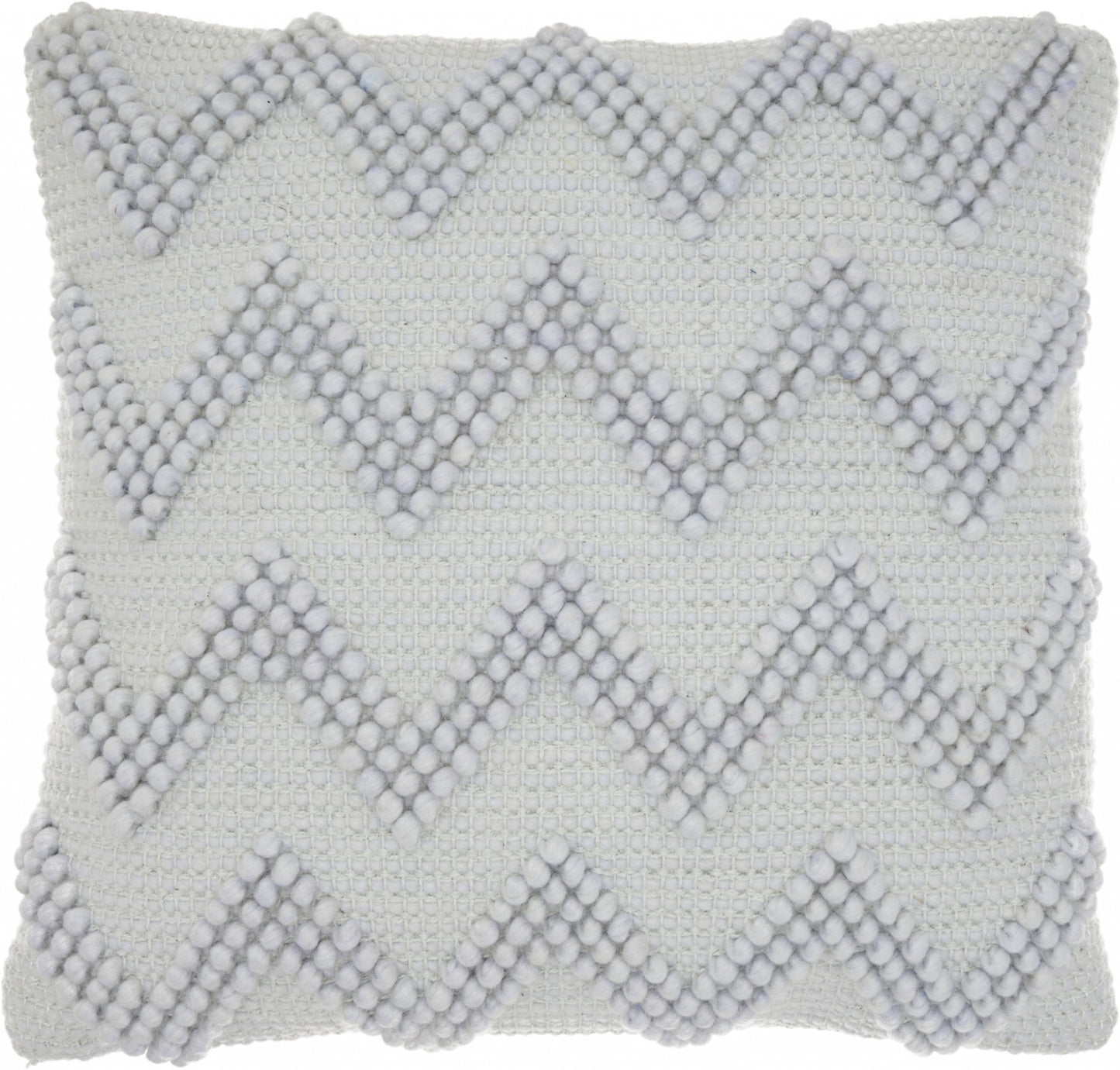 Pale Blue Chevron Detail Throw Pillow