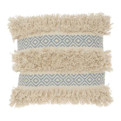 Blue Diamond Patterned Throw Pillow