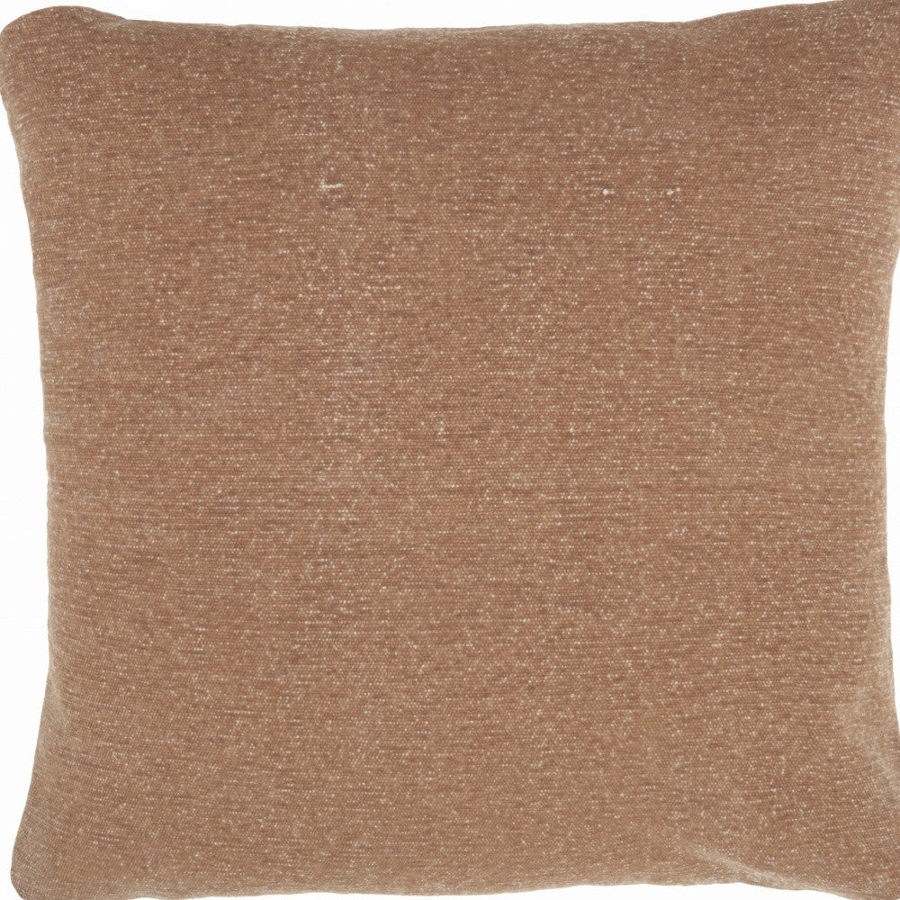 20" Clay Solid Color Distressed Throw Pillow