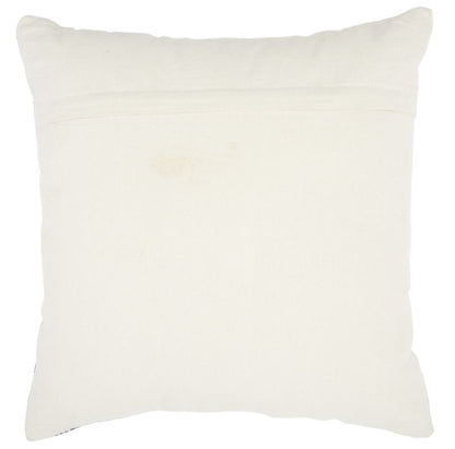 20" Ivory And Navy Blue Stars Cotton Throw Pillow