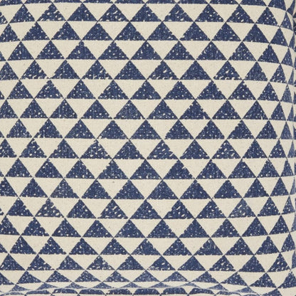 Indigo And Ivory Triangle Design Throw Pillow