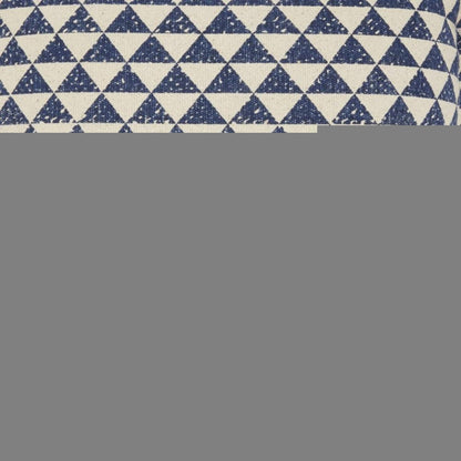 Indigo And Ivory Triangle Design Throw Pillow