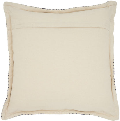 20" Indigo And Ivory Waves Throw Pillow
