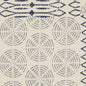 20" Indigo And Ivory Geometric Cotton Throw Pillow