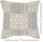 20" Indigo And Ivory Geometric Cotton Throw Pillow