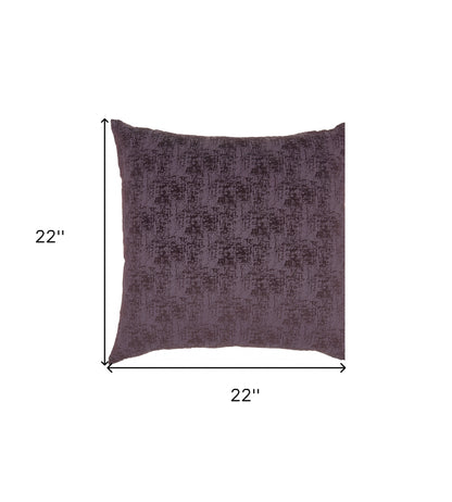 22" Plum Abstract Throw Pillow