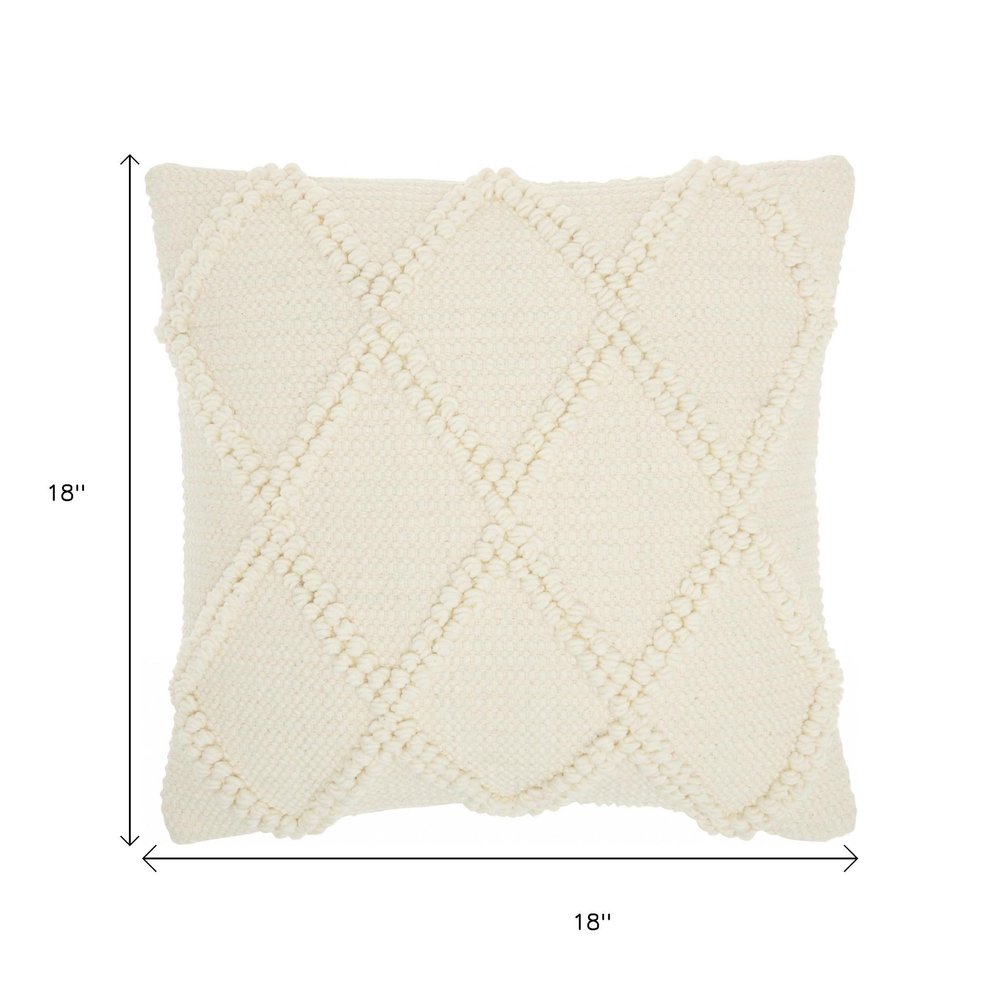 18" Ivory Cotton Blend