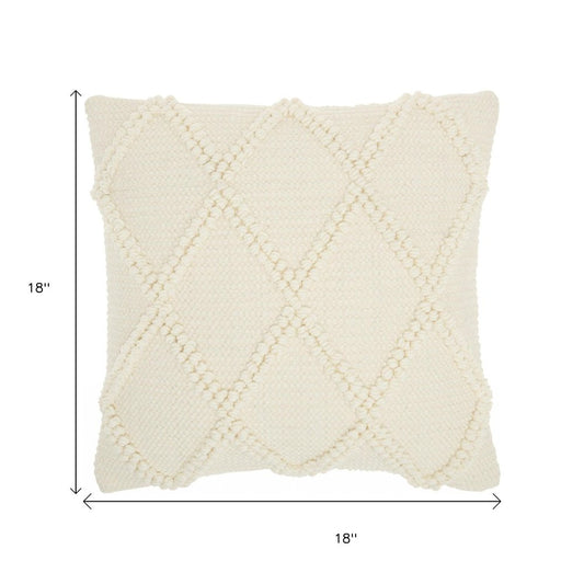 18" Ivory Cotton Blend