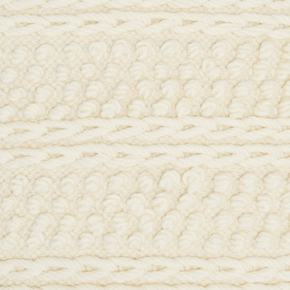 Ivory Textured Dots And Stripes Throw Pillow