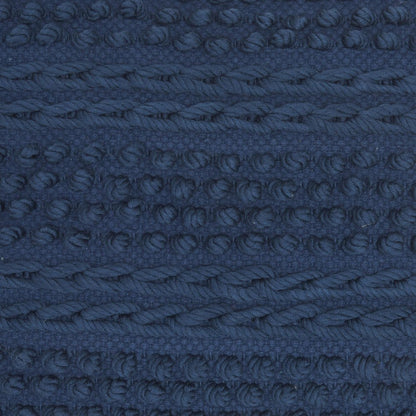 Navy Blue Textured Dots And Stripes Throw Pillow