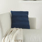 Navy Blue Textured Dots And Stripes Throw Pillow