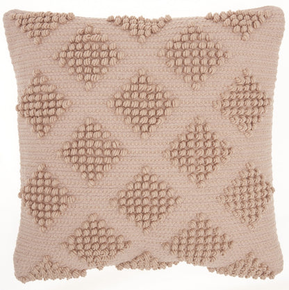 Blush Textured Diamonds Throw Pillow