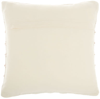 18" Blush Cotton Blend Throw Pillow
