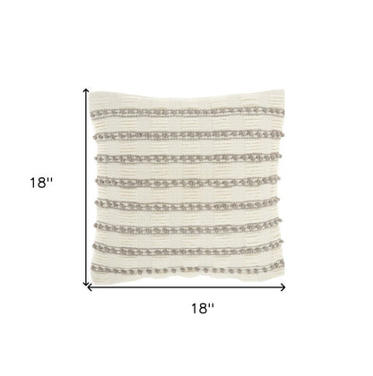 18" Light Gray Cotton Blend