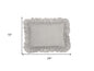 16" X 24" Gray Pillow With Ruffled Edges