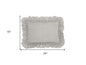 16" X 24" Gray Pillow With Ruffled Edges