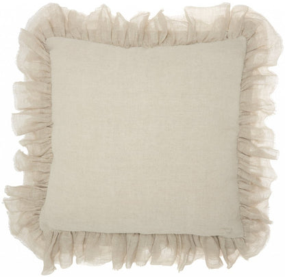 Wide Tasseled Marble Maroon Throw Pillow